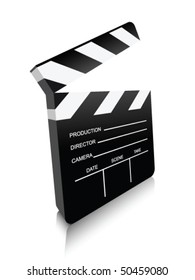 vector movie clapper board