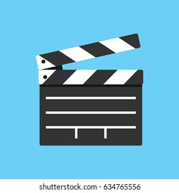 Vector movie clapper board icon
