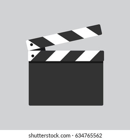 Vector movie clapper board icon