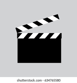 Vector movie clapper board icon