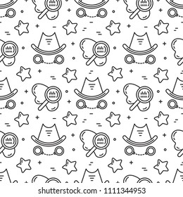 Vector movie genre seamless pattern.