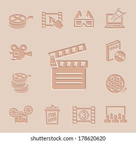 vector movie icon set