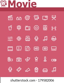 Vector movie icon set