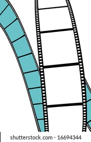 vector movie/photo film - isolated illustration on white background