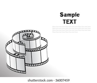   vector movie/photo film - isolated illustration on white background