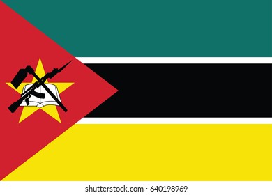 Vector Mozambique flag, Mozambique flag illustration, Mozambique flag picture, Mozambique flag image