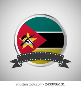 Vector Ilustración vectorial de bandera redonda de Mozambique