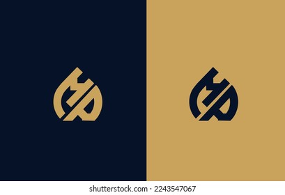 Vector MP monogram or letter MP logo and MP logo design 
