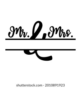 Vector Mr and Mrs Name Frame