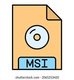 Vector MSI Filled Outline Icon Design
