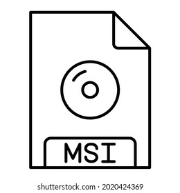 Diseño de iconos de esquema de MSI de vector
