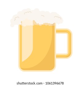 Vector mug of beer with foam