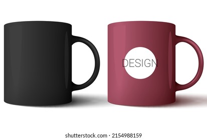 Vector mug in mesh gradient style