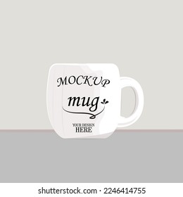 vector mug in white mockup