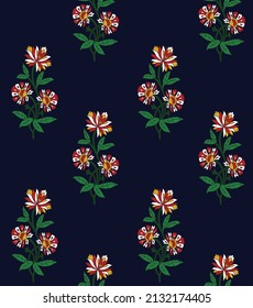 vector Mughal motif Pattern on navy background