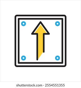 Vector multi color icon for up