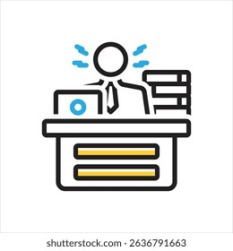 Vector multi color icon for too