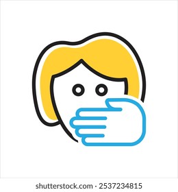 Icono multicolor del Vector para el abuso
