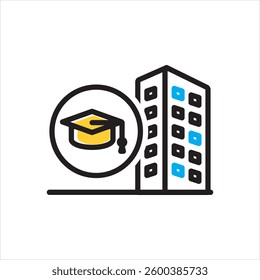 Vector multi color icon for academic