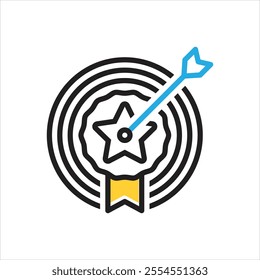 Vector multi color icon for achievement