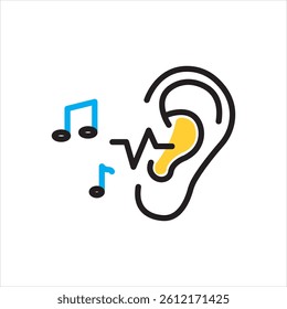 Vector multi color icon for acoustic