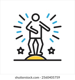 Vector multi color icon for act