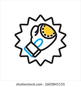 Vector multi color icon for action