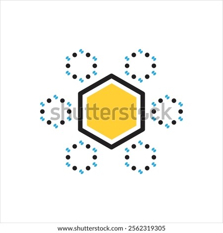 Vector multi color icon for actually