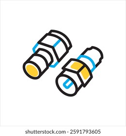 Vector multi color icon for actuators