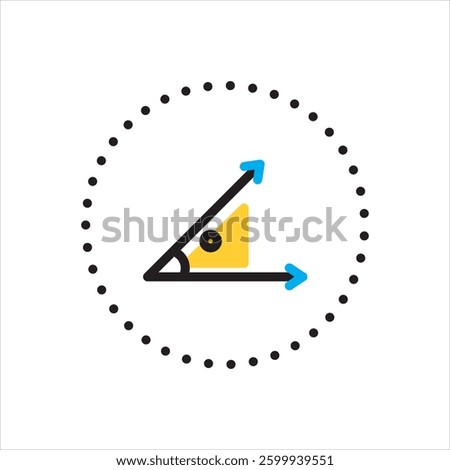 Vector multi color icon for acute
