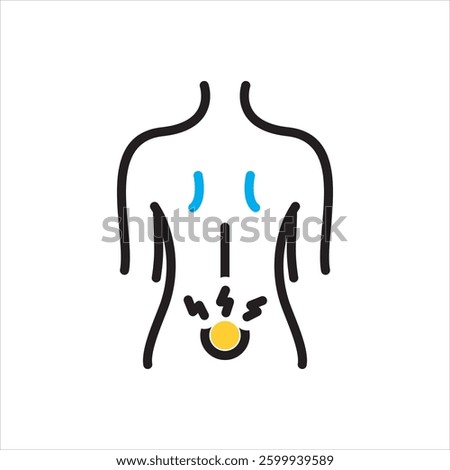 Vector multi color icon for acute