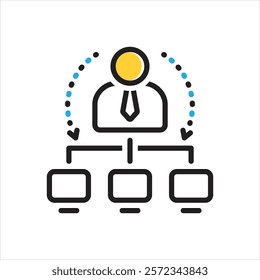 Vector multi color icon for administrator