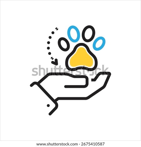 Vector multi color icon for adoption