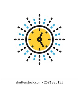 Vector multi color icon for afternoon