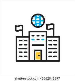 Vector icono multicolor para la agencia