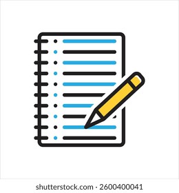 Vector multi color icon for agenda