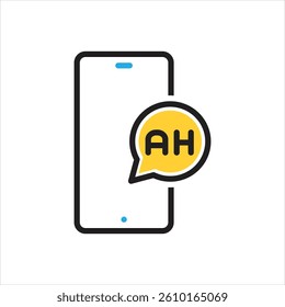 Vector multi color icon for ah