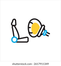 Vector multi color icon for air bags