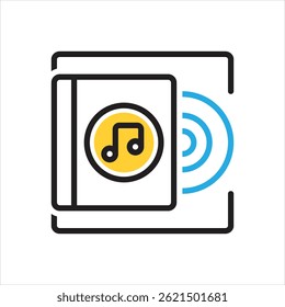 Vector multi color icon for album