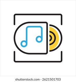 Vector icono multicolor para el álbum