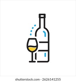 Vector multi color icon for alcohol