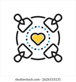 Vector multi color icon for alliance