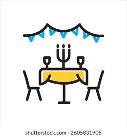 Vector multi color icon for ambience