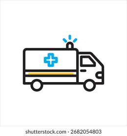 Vector multi color icon for ambulance