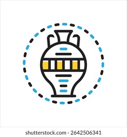 Icono multicolor del Vector para la antigüedad