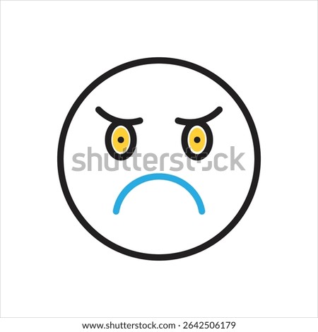 Vector multi color icon for angry