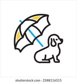 Vector multi color icon for animal care