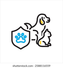 Vector multi color icon for animal welfare