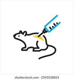 Vector multi color icon for animal testing