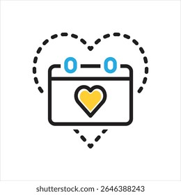 Vector icono multicolor para el aniversario